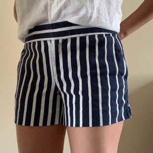 Ann Taylor Loft Navy and White Stripped Shorts